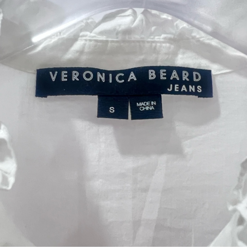 Veronica Beard Button Down Ruffle Collar Cotton B… - image 6